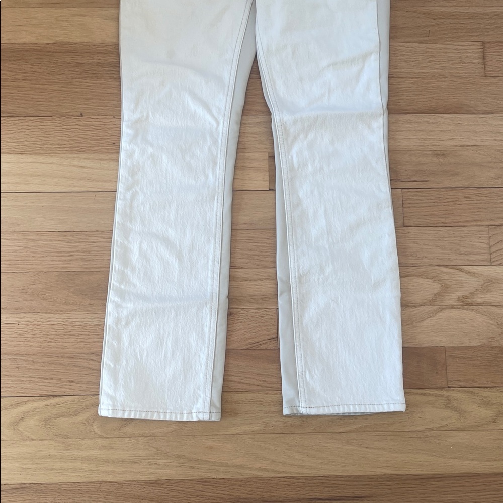 Abercrombie & Fitch Women's Off-White Straight Leg Jeans size 25/0R - Picture 5 of 9